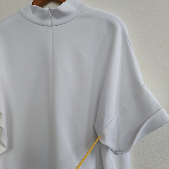 Suzanne Rae White Space Age Mock Neck Top - Picture 10 of 11